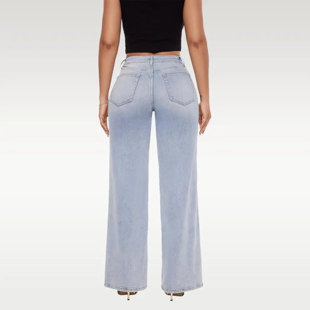BBL Jeans- Mid-Low Rise Stretch Wide-Leg Jeans