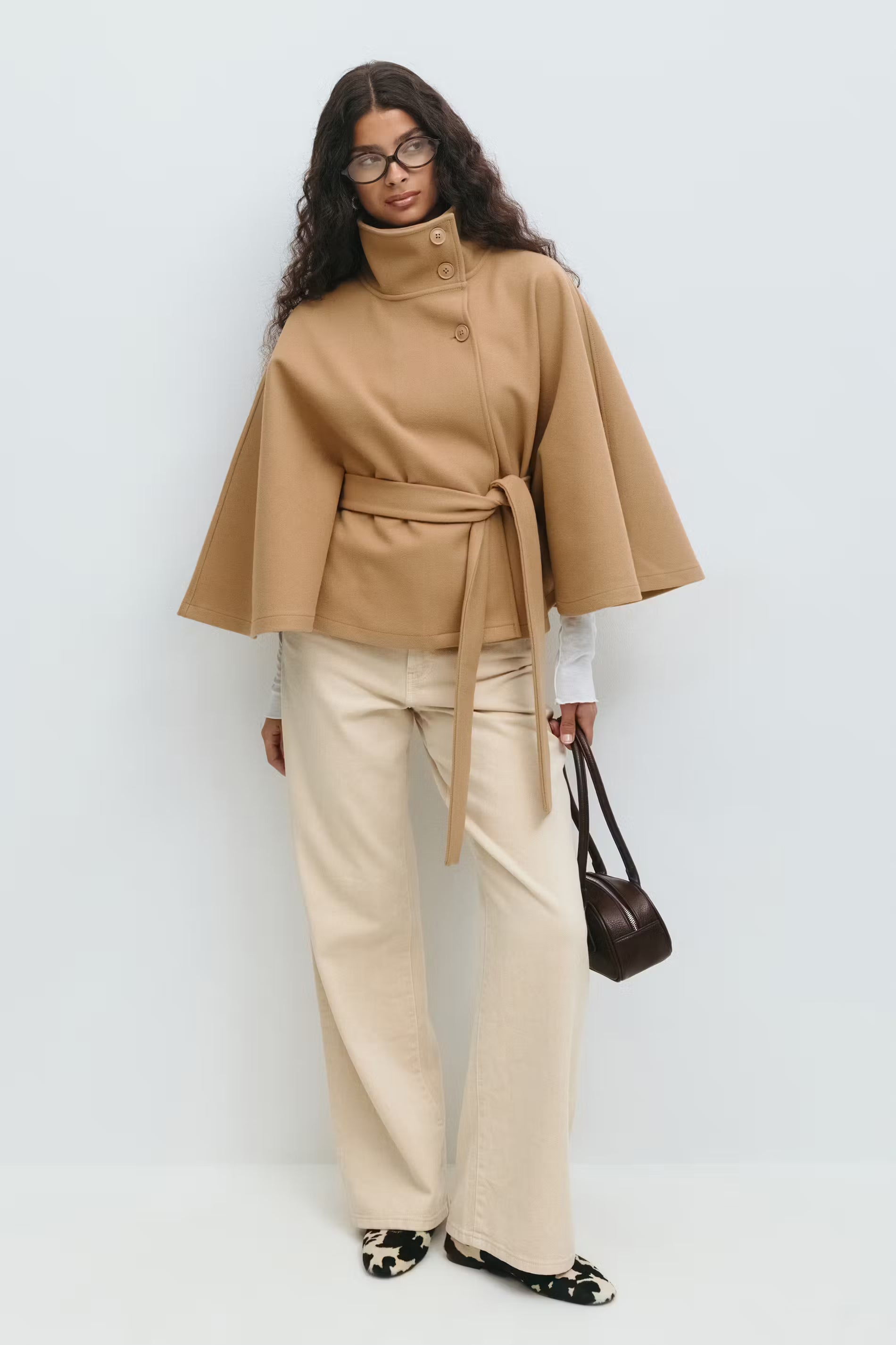 Serena Belted Cape Coat