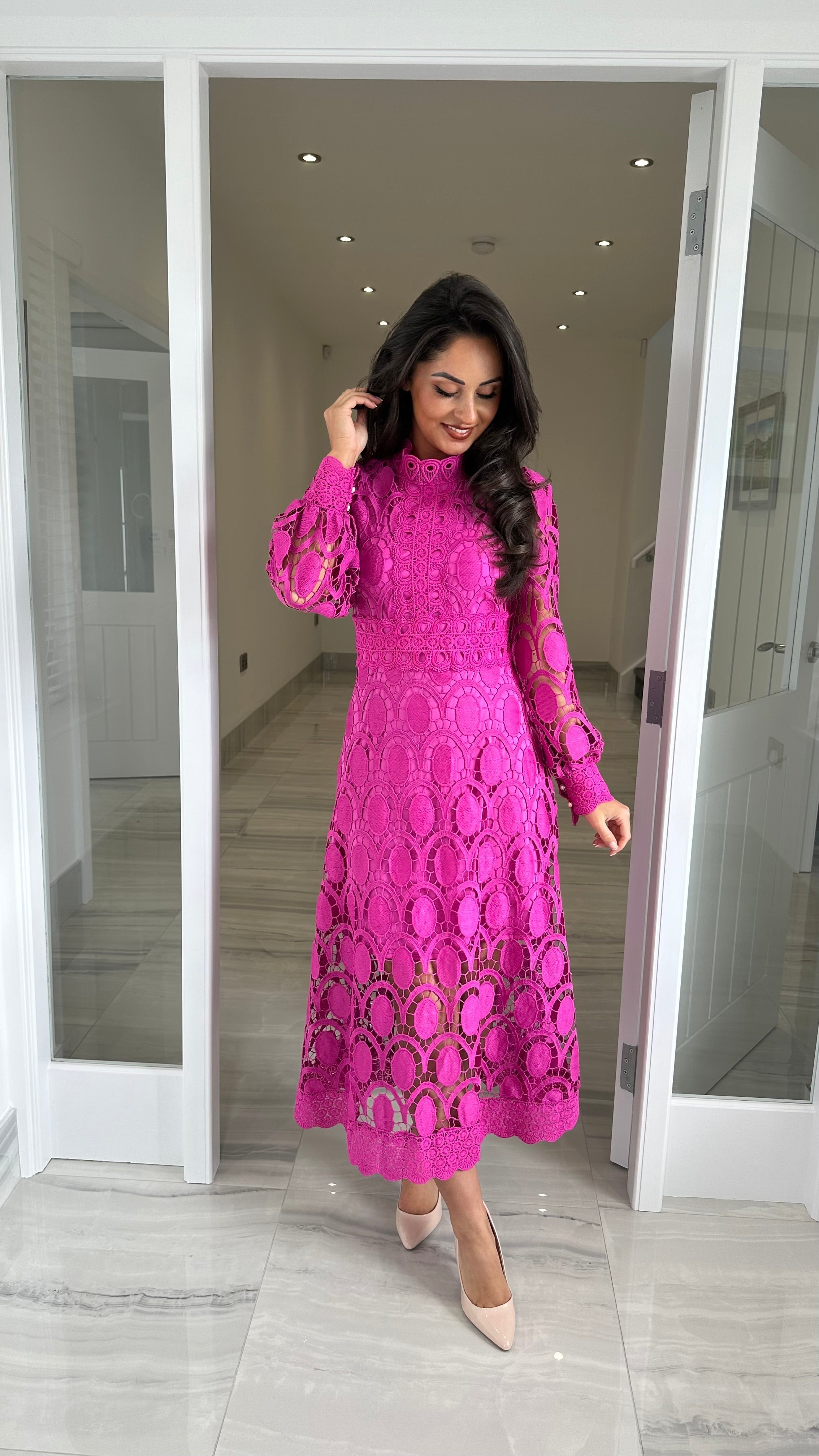 Acia | Long Sleeve Lace Dress