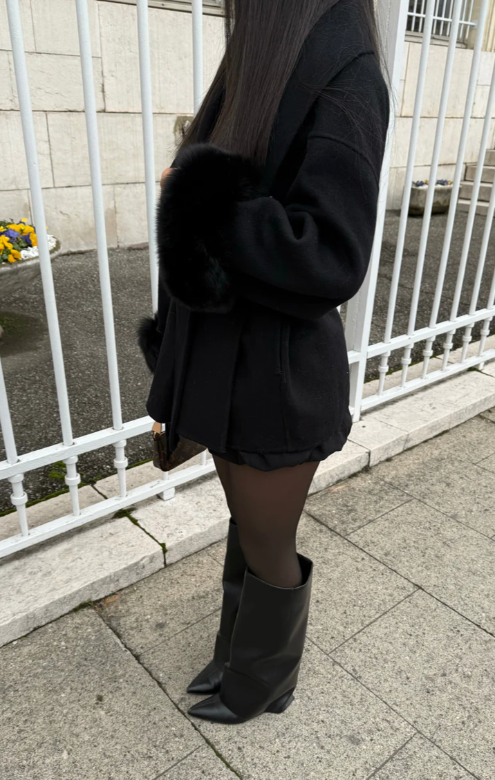 Luciana Belted Fur Coat