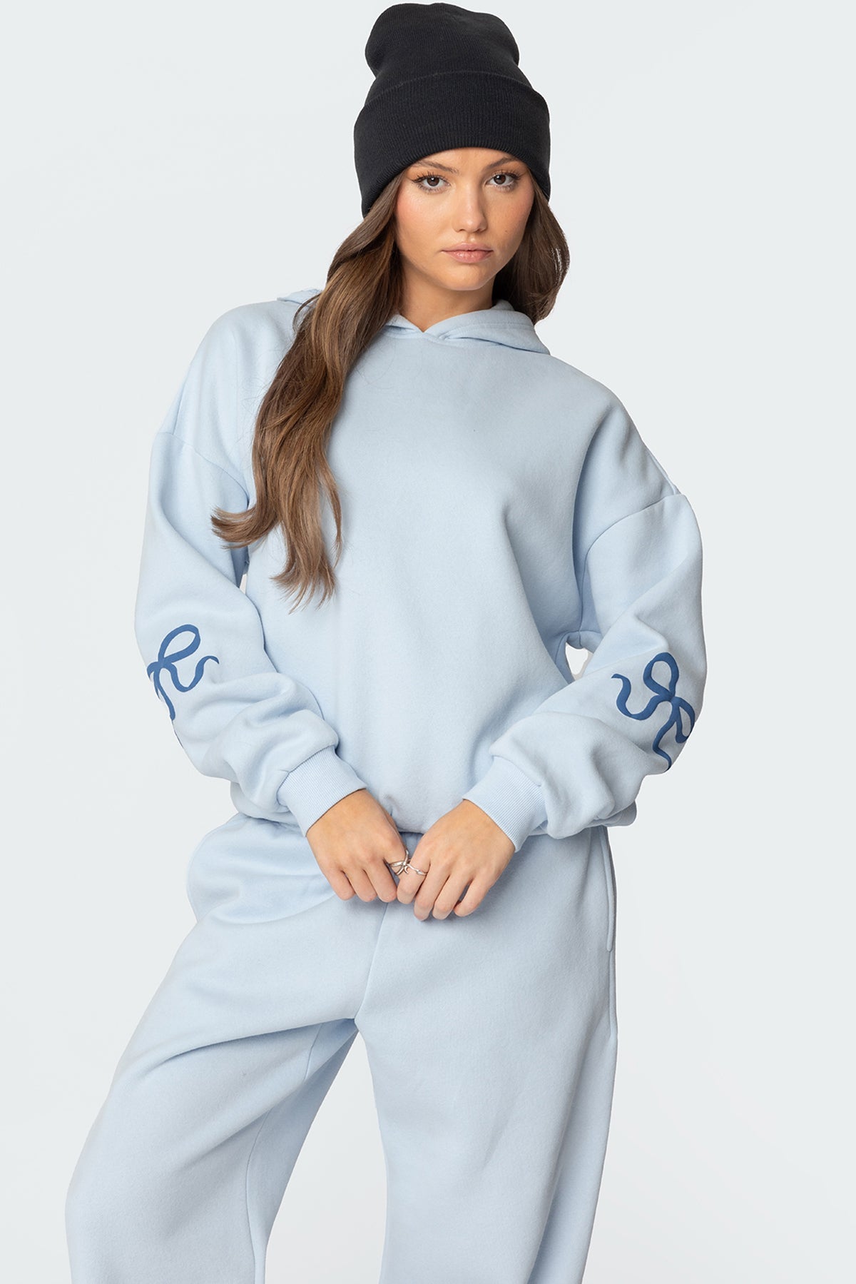 Bow Detail Hoodie + FREE Sweatpants - Edel Essential