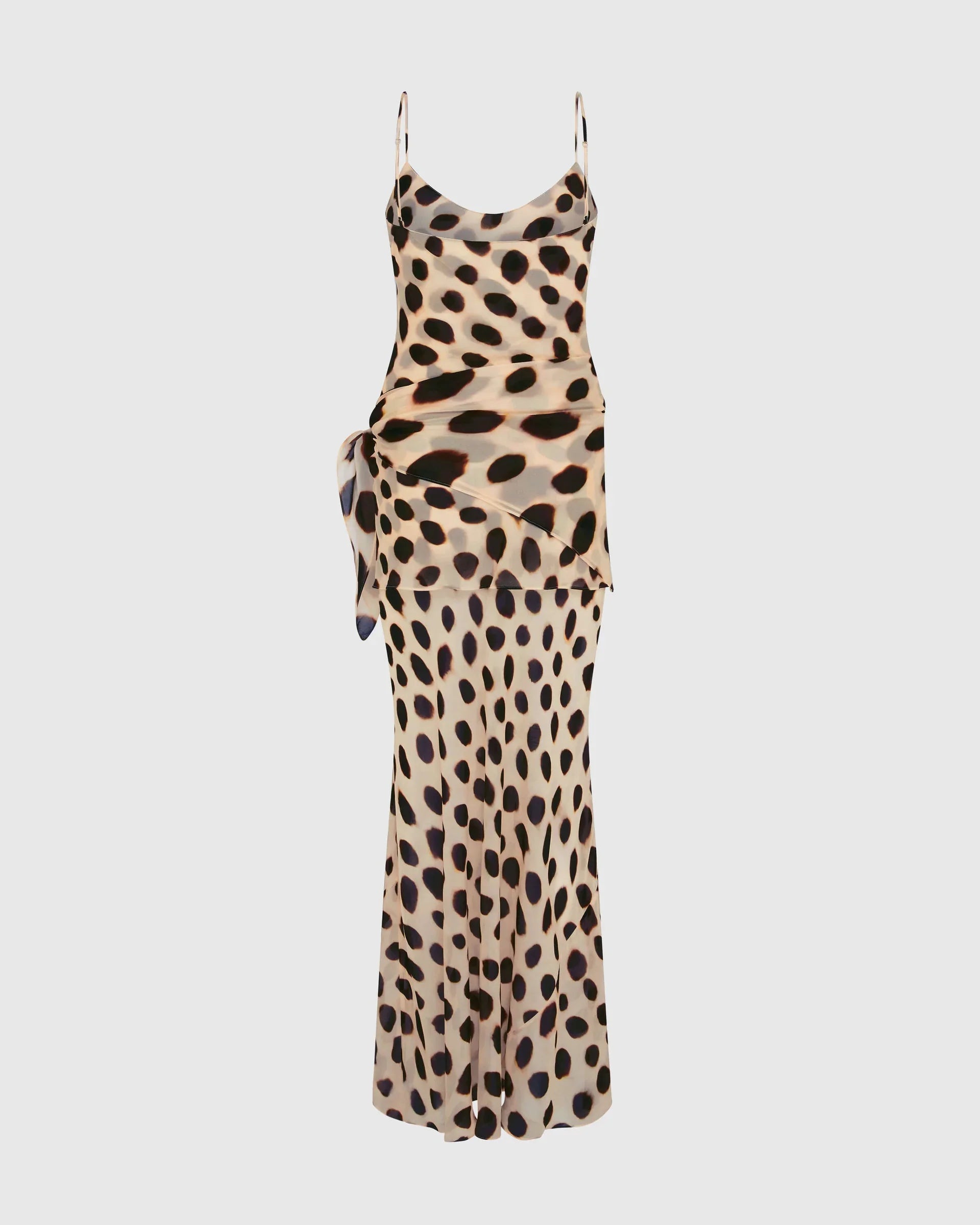 LEOPARD TIE MAXI DRESS