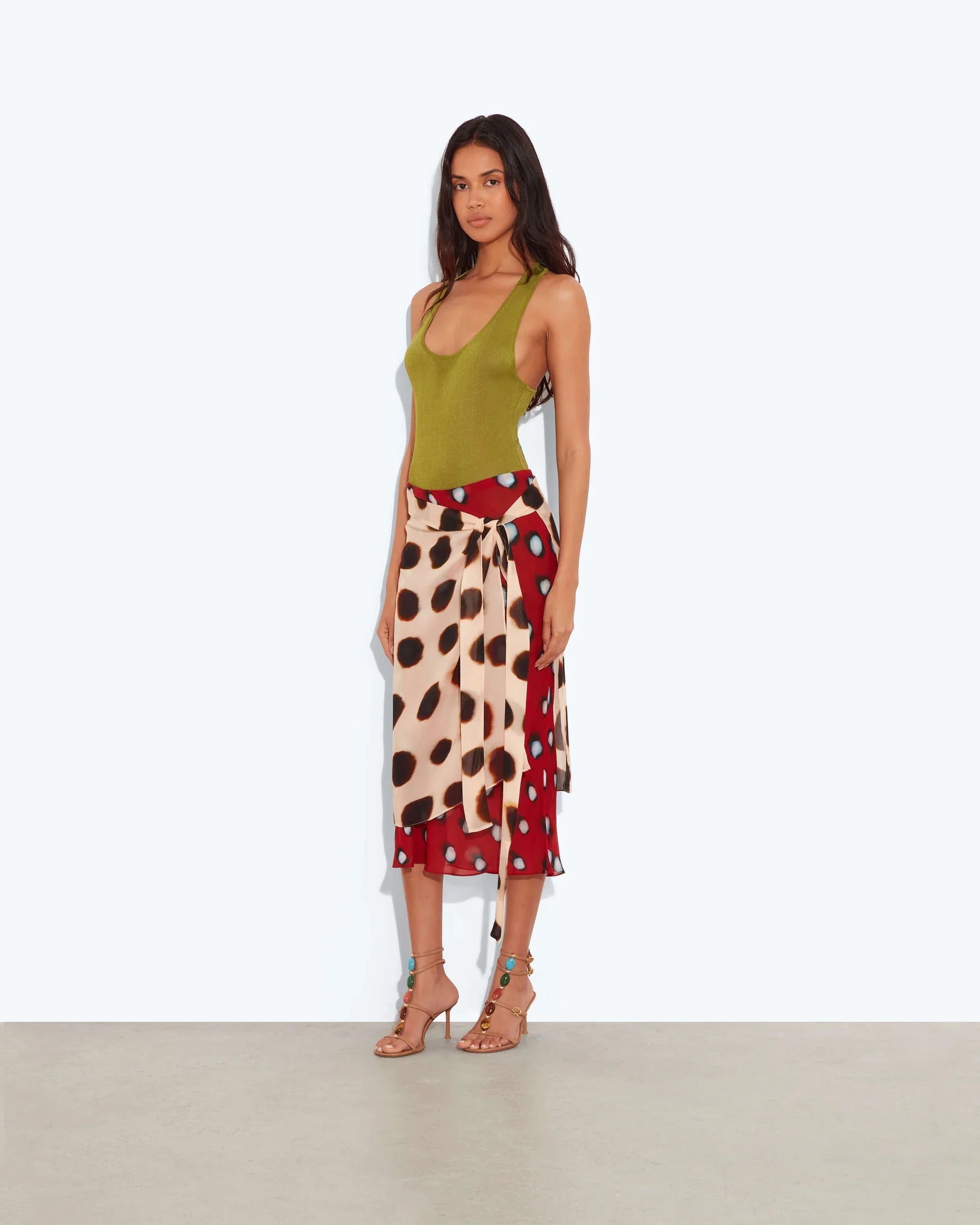 SARONG MIDI SKIRT