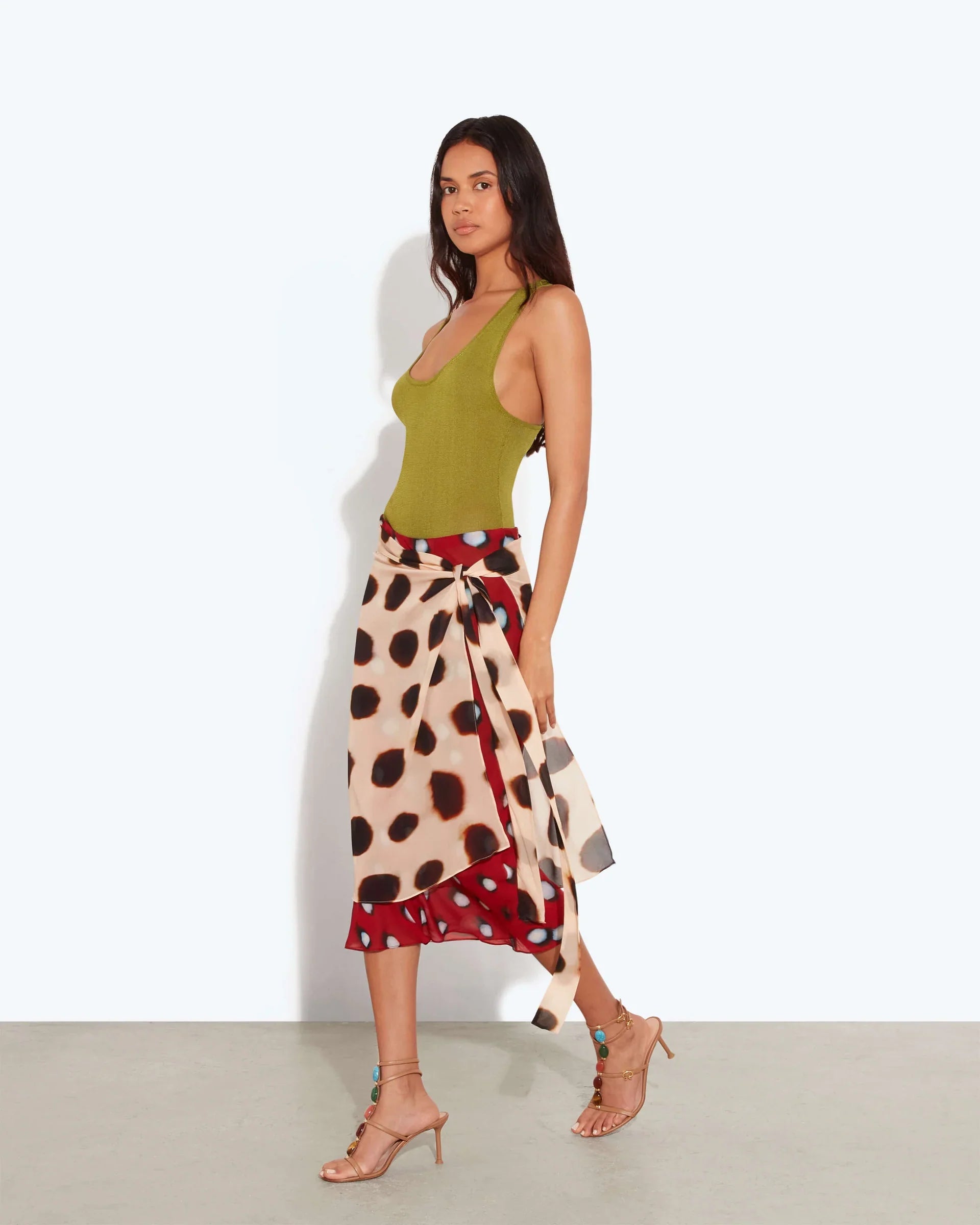 SARONG MIDI SKIRT