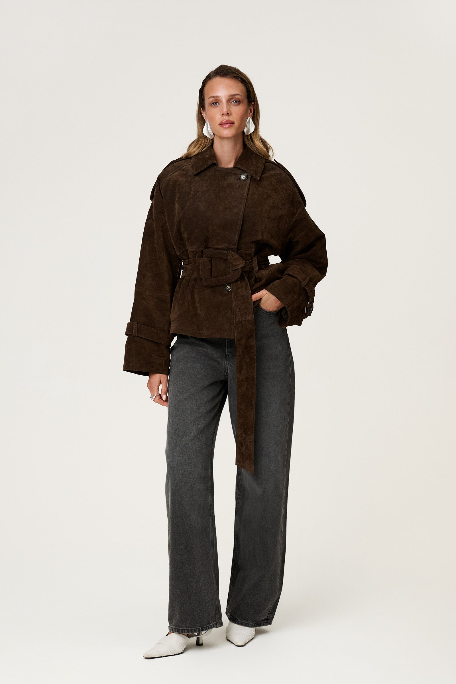 Esme Cropped Trench Coat
