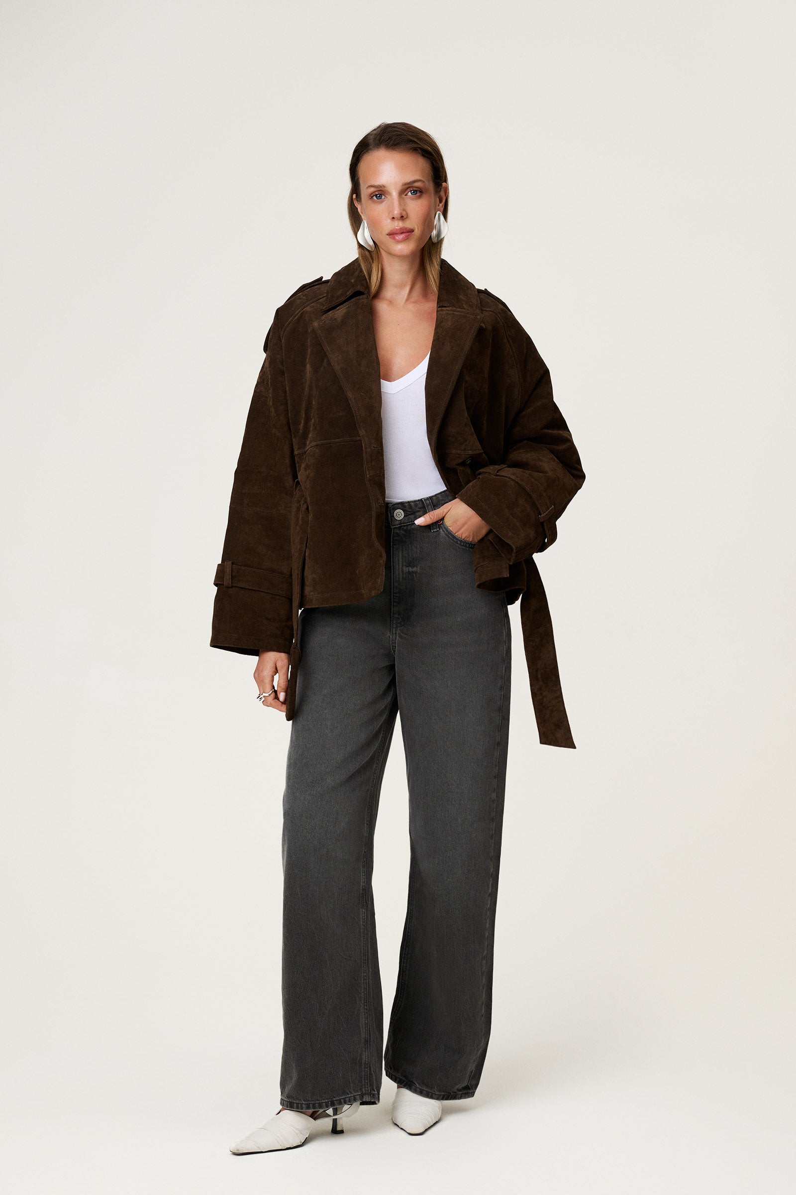 Esme Cropped Trench Coat