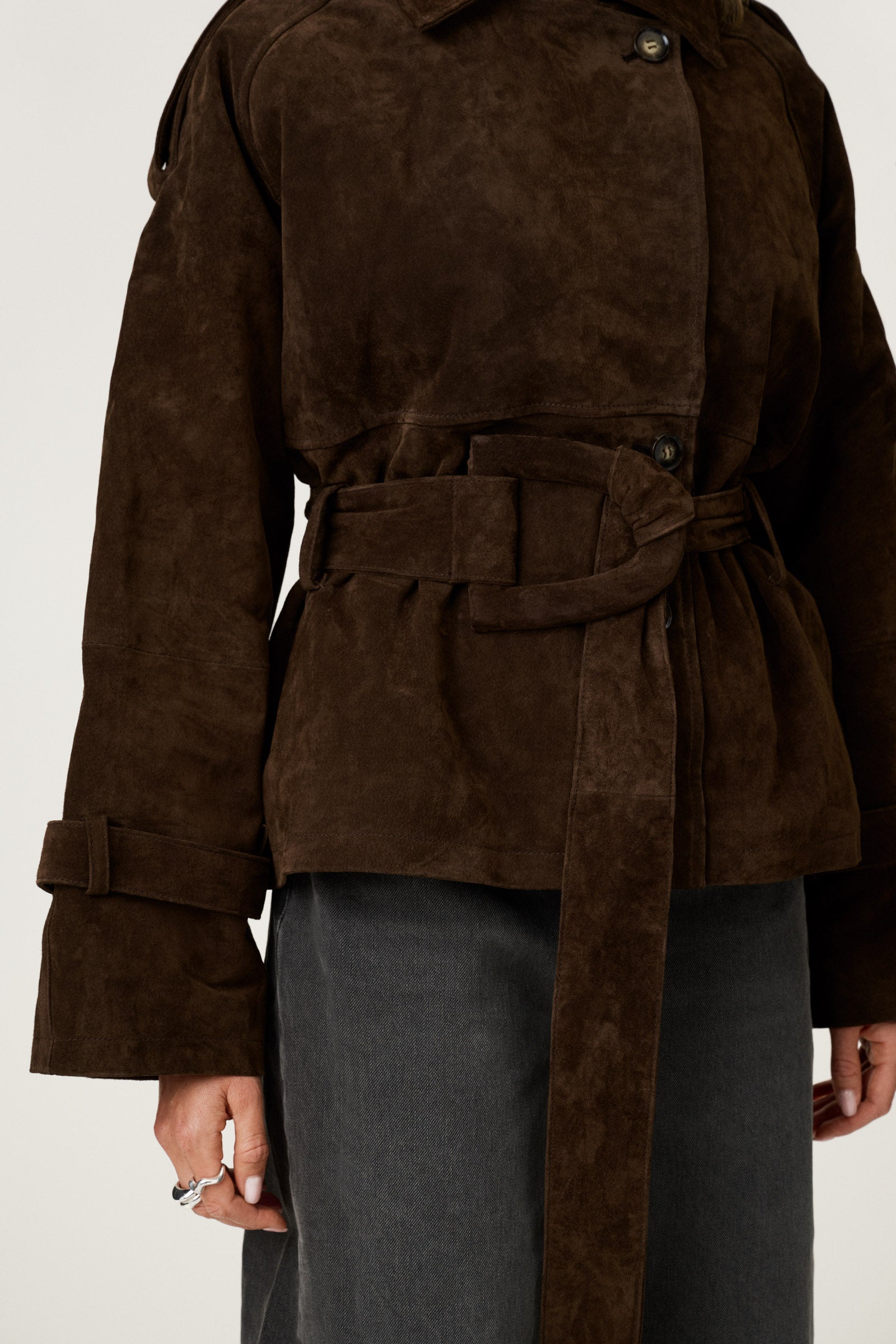 Esme Cropped Trench Coat