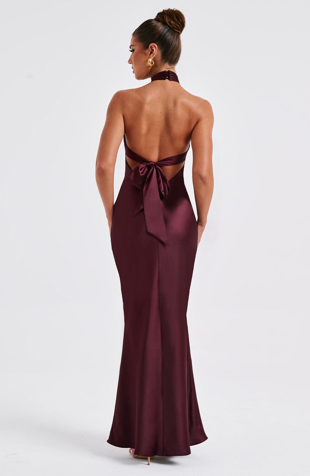 Rosaminta Halter Maxi Dress - Burgundy