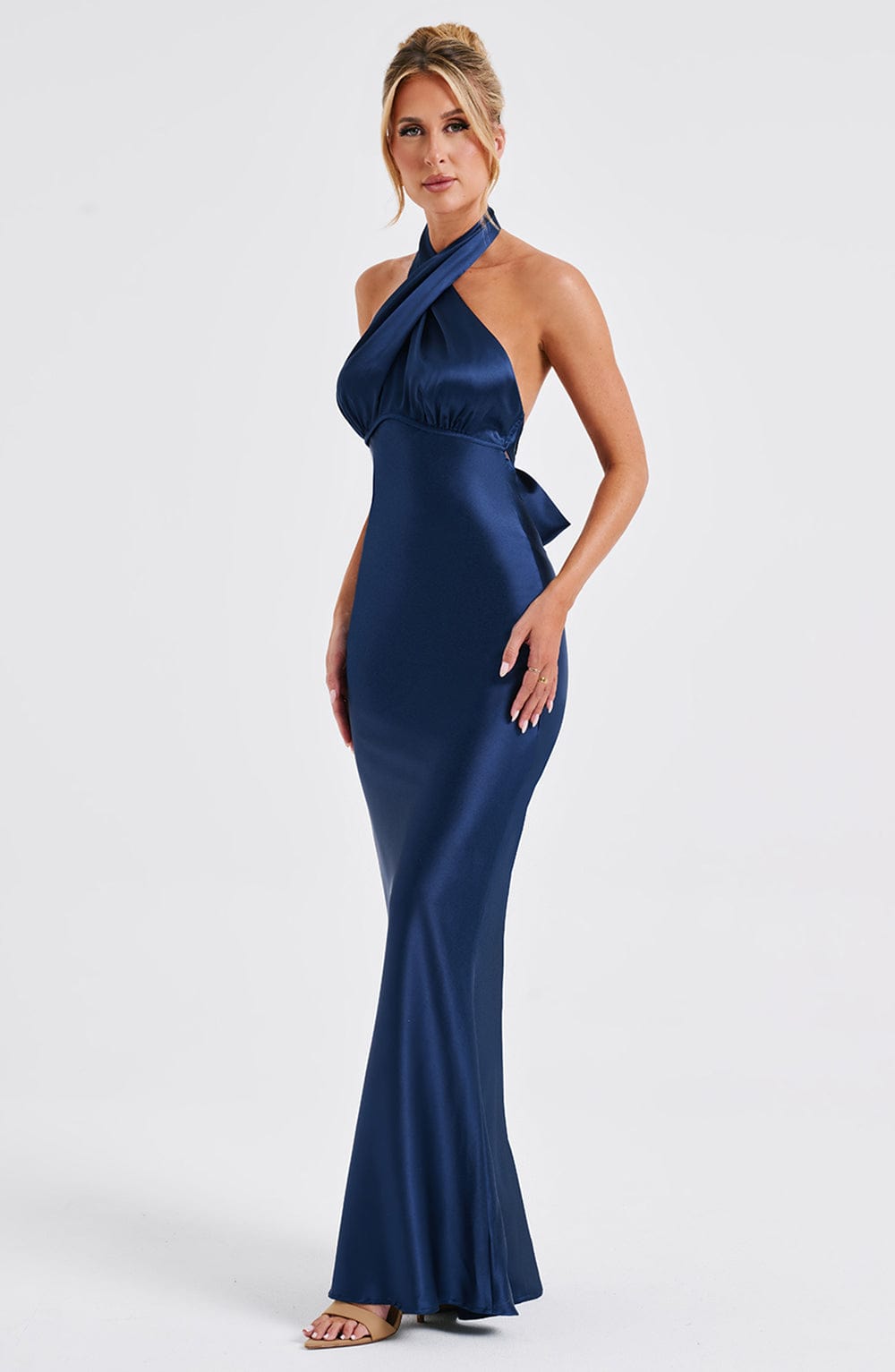 Rosaminta Halter Maxi Dress - Navy