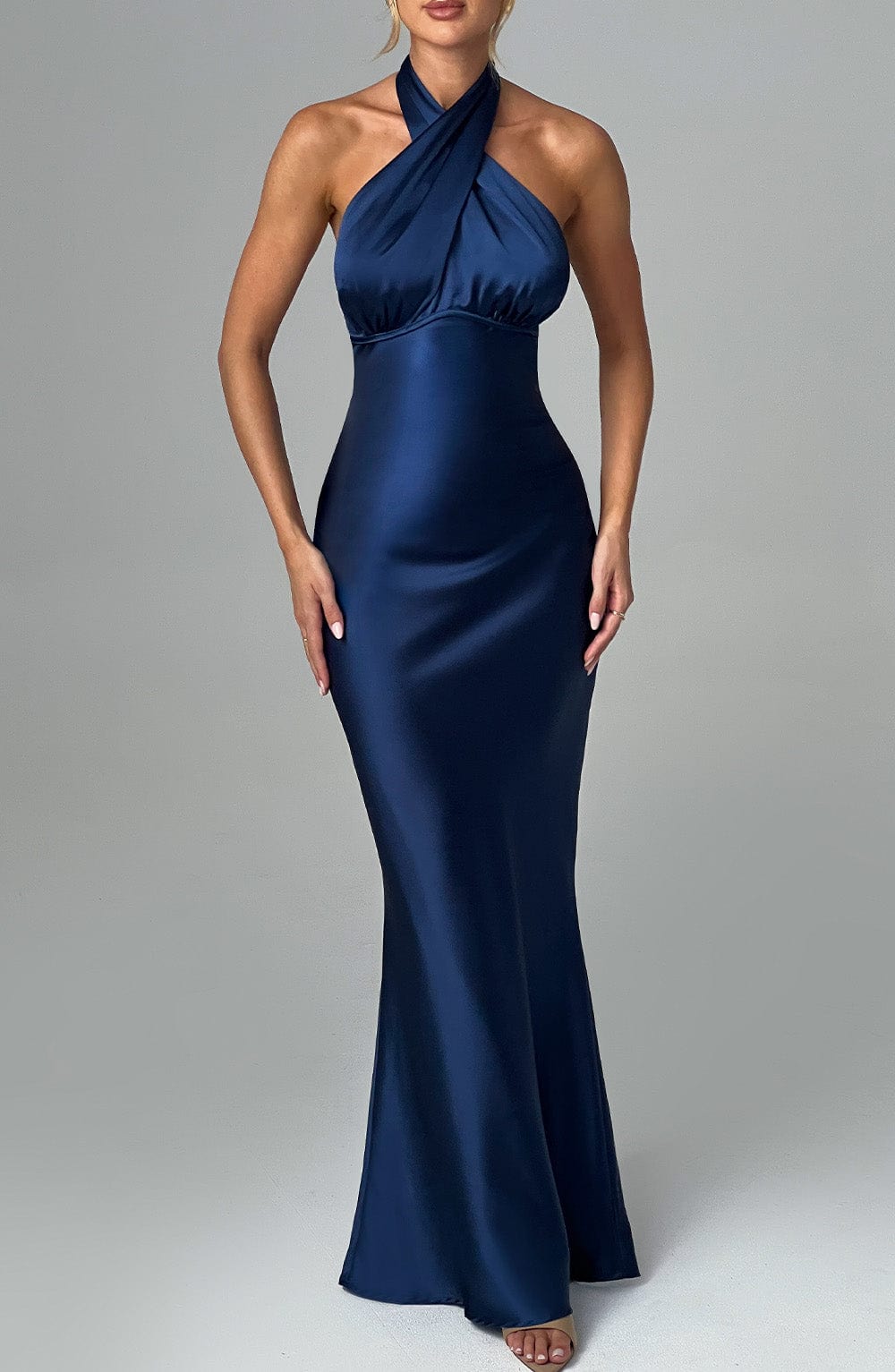 Rosaminta Halter Maxi Dress - Navy