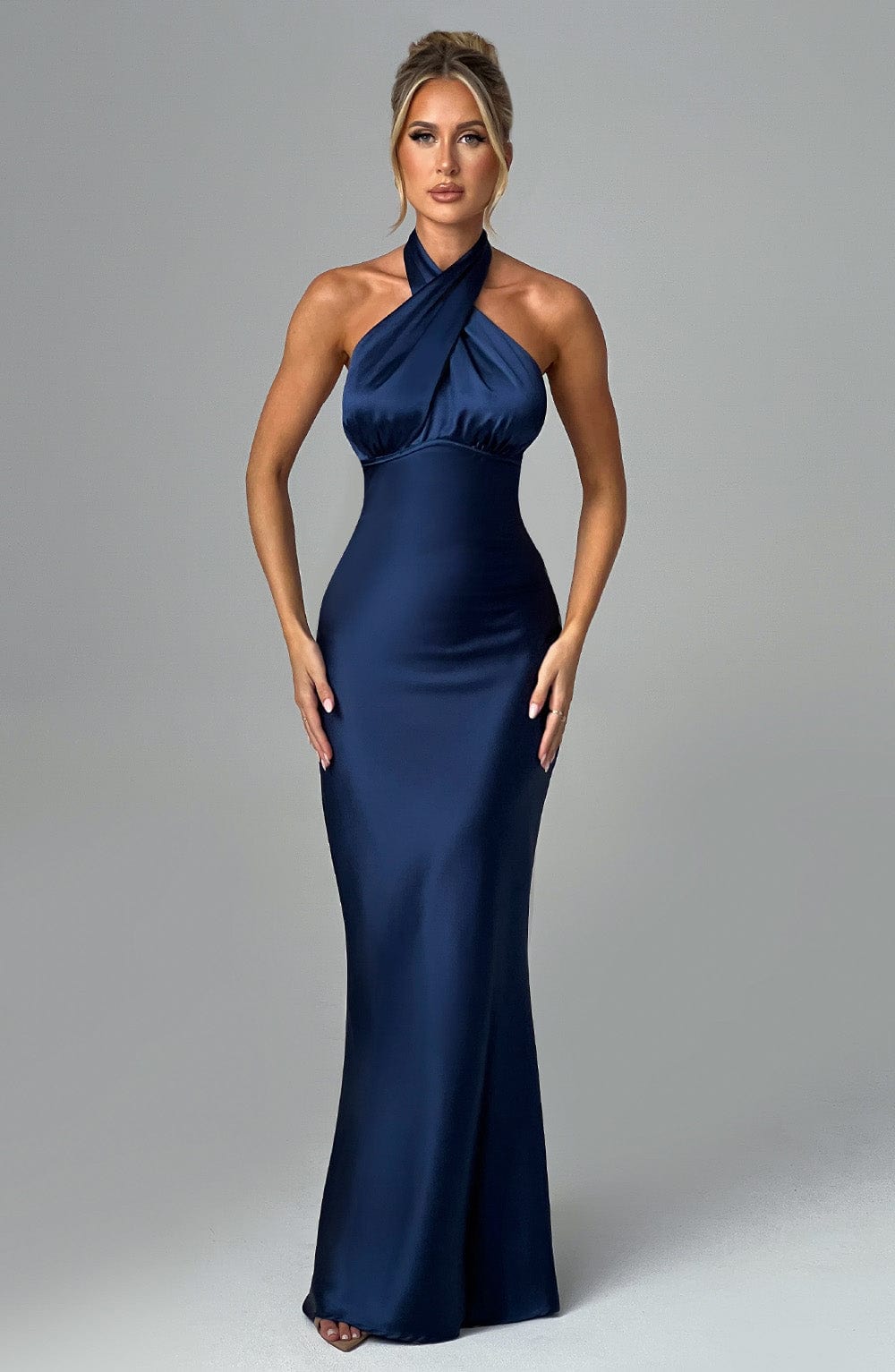Rosaminta Halter Maxi Dress - Navy