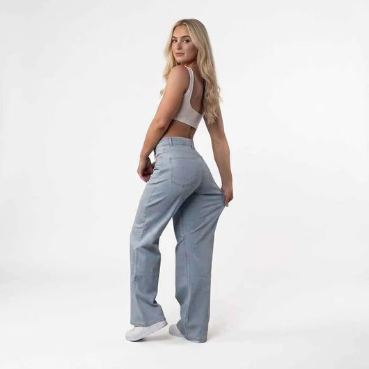 BBL Jeans- Mid-Low Rise Stretch Wide-Leg Jeans