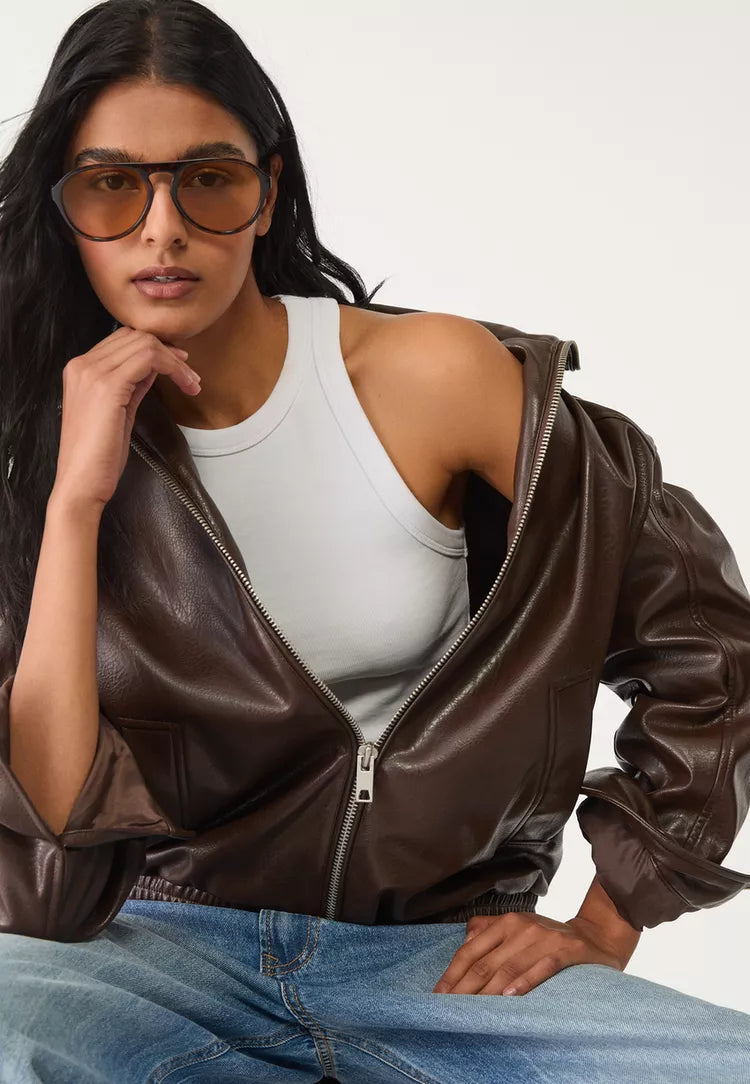 Maeva Leather Effect Jacket