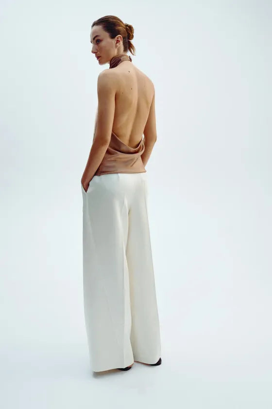 Noor Satin Neck Top