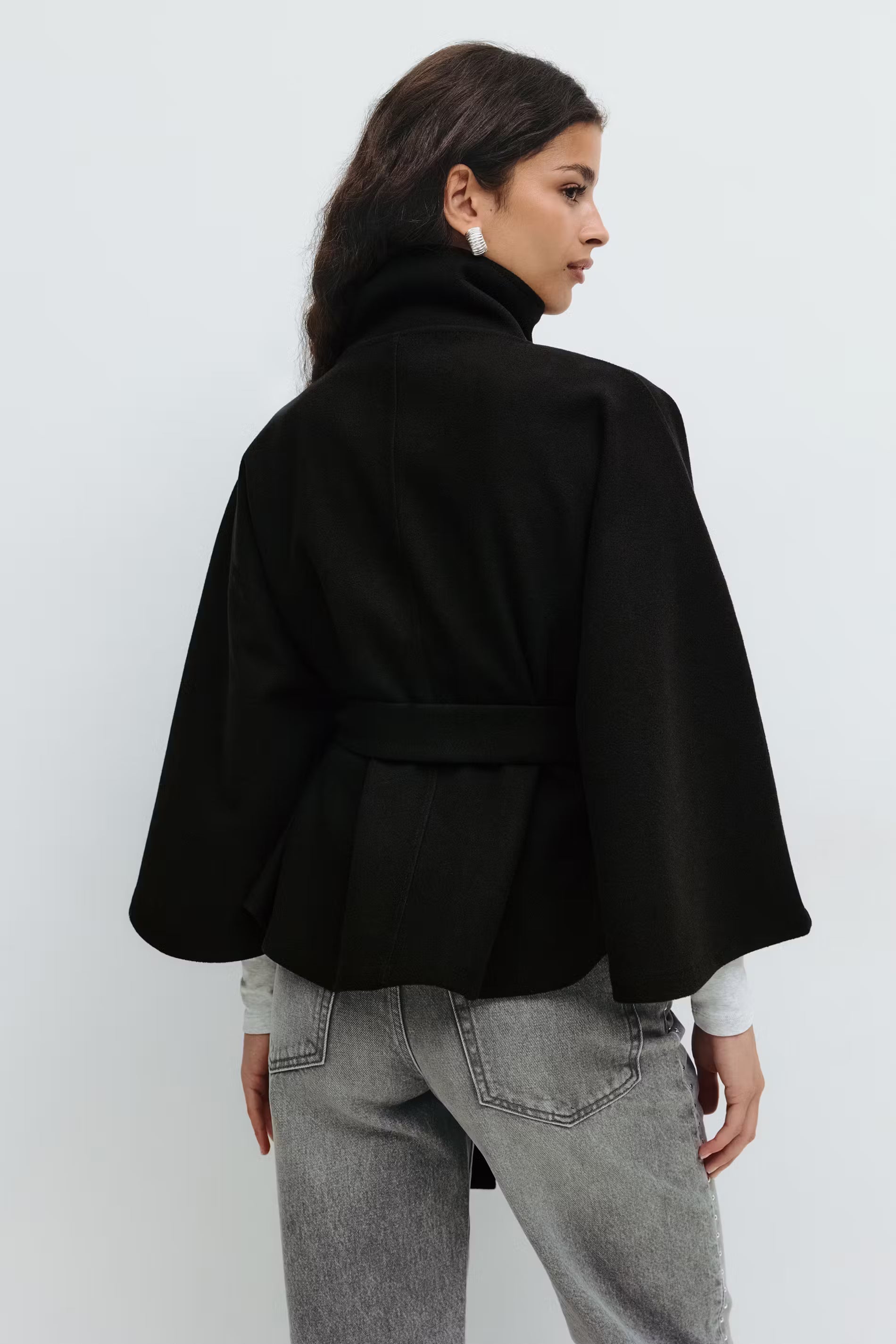 Serena Belted Cape Coat