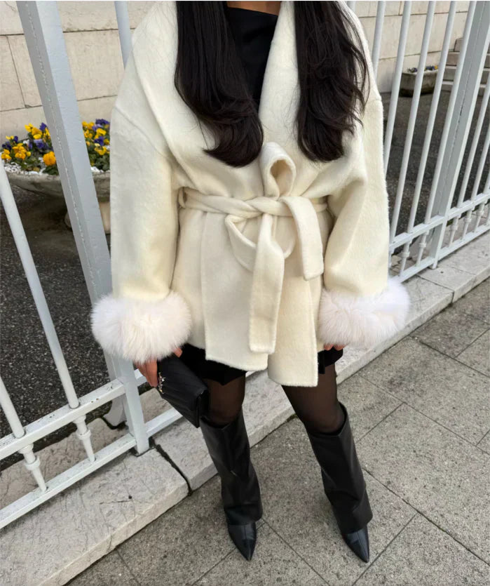 Belted Trench With Fur - Edel Essential