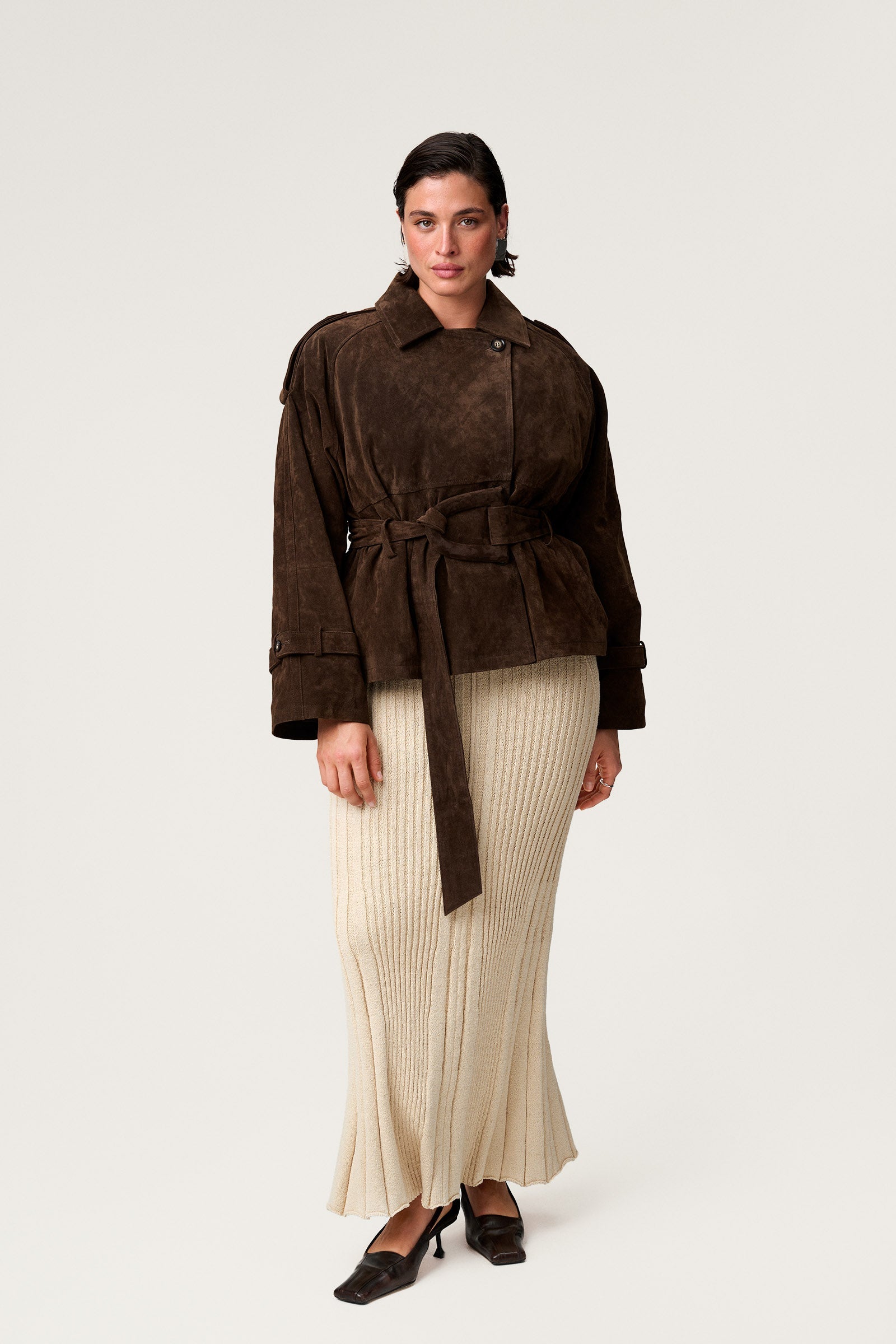 Esme Cropped Trench Coat