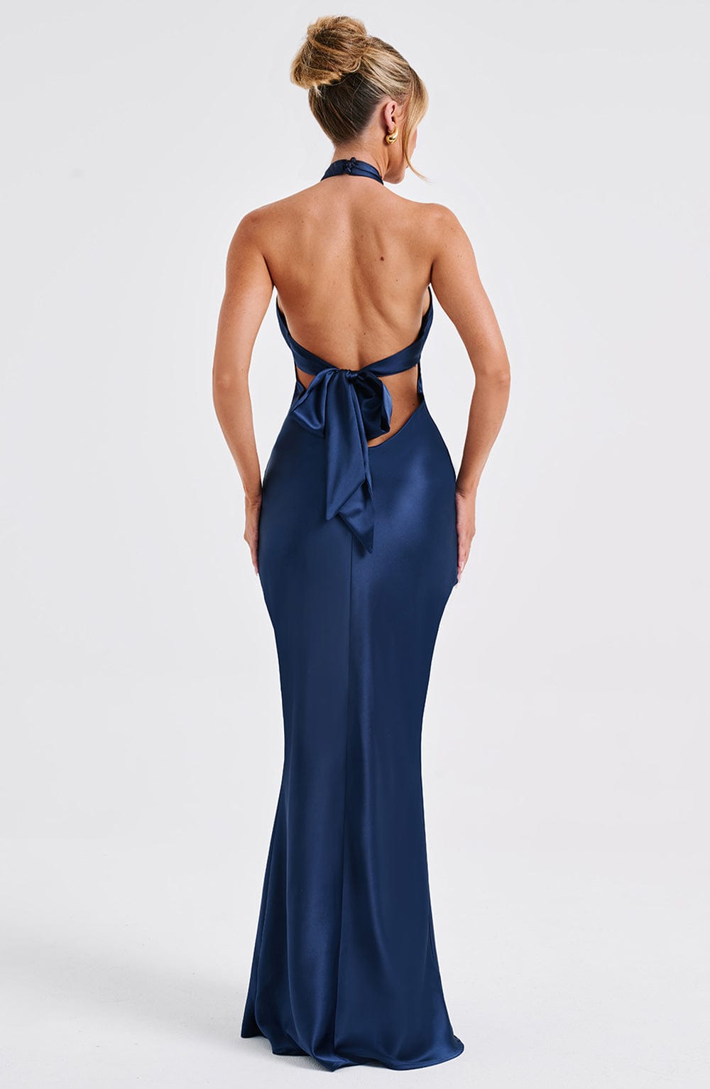 Rosaminta Halter Maxi Dress - Navy