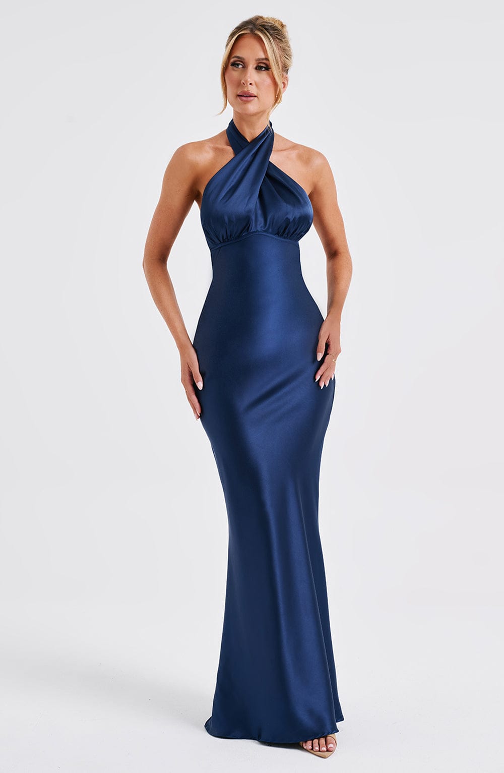 Rosaminta Halter Maxi Dress - Navy